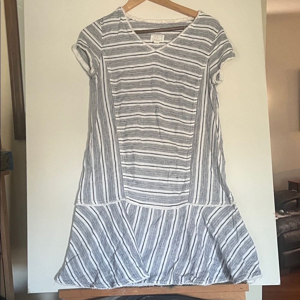 Caslon Navy and White Striped Dress